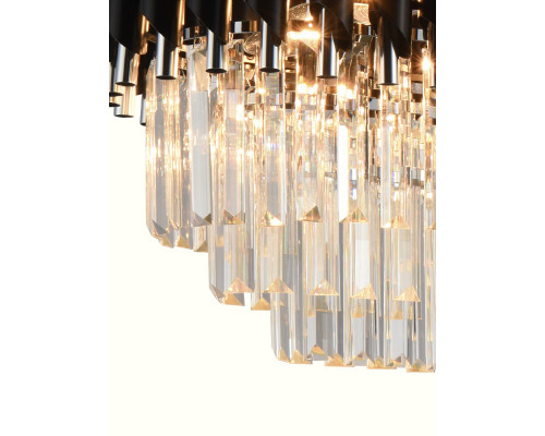 Оформить заказ Каскадная люстра Natali Kovaltseva DARIAN 76017/8C CHROME BLACK| VIVID-LIGHT.RU