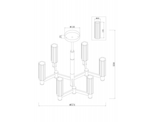 Купить Люстра на штанге Freya FR5167PL-06BS| VIVID-LIGHT.RU
