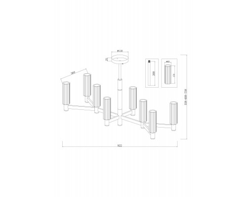 Купить Люстра на штанге Freya FR5167PL-08BS| VIVID-LIGHT.RU