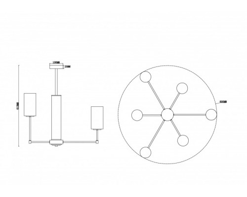Заказать Люстра на штанге Freya FR5184PL-06BS| VIVID-LIGHT.RU