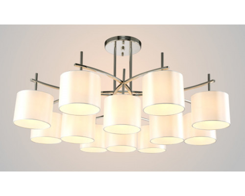 Купить Люстра на штанге Crystal Lux SERGIO PL8+4 NICKEL| VIVID-LIGHT.RU