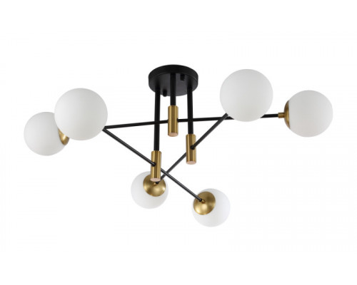 Сделать заказ Люстра на штанге Crystal Lux FIDEL PL6 BLACK| VIVID-LIGHT.RU