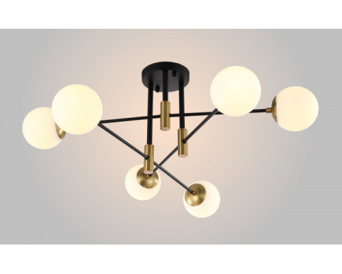 Сделать заказ Люстра на штанге Crystal Lux FIDEL PL6 BLACK| VIVID-LIGHT.RU