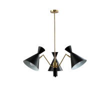 Люстра на штанге Crystal Lux JOVEN SP3 GOLD/BLACK