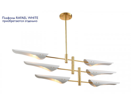 Сделать заказ Люстра на штанге Crystal Lux RAFAEL SP6 GOLD| VIVID-LIGHT.RU