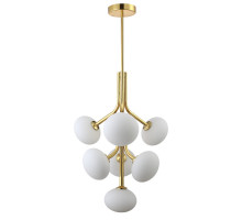 Люстра на штанге Crystal Lux ALICIA SP7 GOLD/WHITE