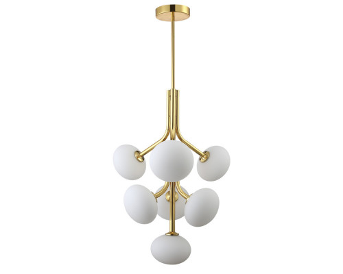 Купить Люстра на штанге Crystal Lux ALICIA SP7 GOLD/WHITE| VIVID-LIGHT.RU