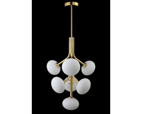 Купить Люстра на штанге Crystal Lux ALICIA SP7 GOLD/WHITE| VIVID-LIGHT.RU