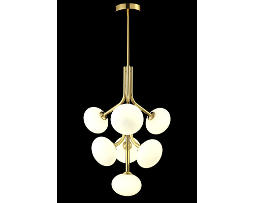 Купить Люстра на штанге Crystal Lux ALICIA SP7 GOLD/WHITE| VIVID-LIGHT.RU