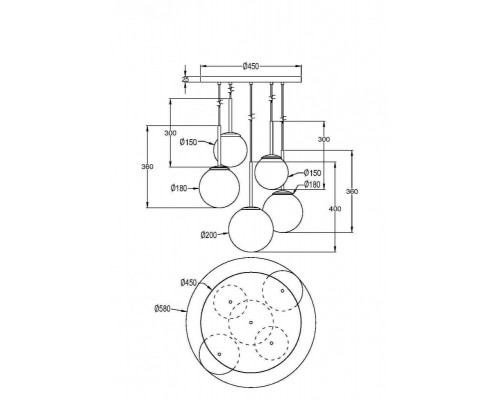 Сделать заказ Люстра на штанге Maytoni MOD321PL-05B| VIVID-LIGHT.RU