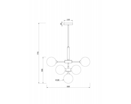 Купить Люстра на штанге Freya FR5233PL-13BS| VIVID-LIGHT.RU