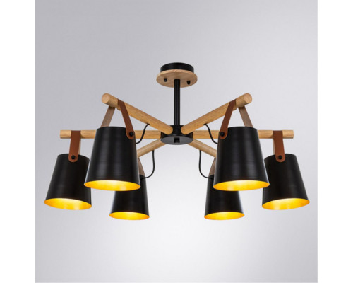 Сделать заказ Люстра на штанге ARTE Lamp A7032PL-6BK| VIVID-LIGHT.RU