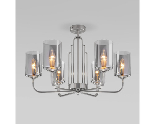 Сделать заказ Люстра на штанге Eurosvet 60138/6 сатин-никель| VIVID-LIGHT.RU