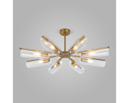 Купить Люстра на штанге Eurosvet 70144/8 латунь| VIVID-LIGHT.RU