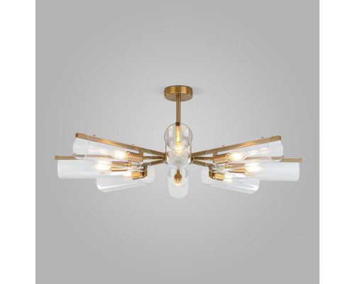 Купить Люстра на штанге Eurosvet 70144/8 латунь| VIVID-LIGHT.RU