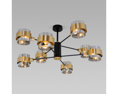 Оформить заказ Люстра на штанге Eurosvet 70127/8 черный/дымчатый| VIVID-LIGHT.RU