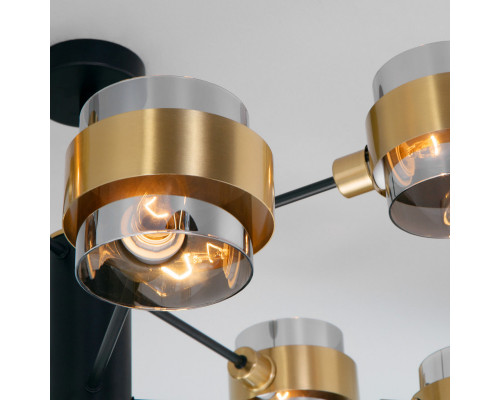 Оформить заказ Люстра на штанге Eurosvet 70127/8 черный/дымчатый| VIVID-LIGHT.RU