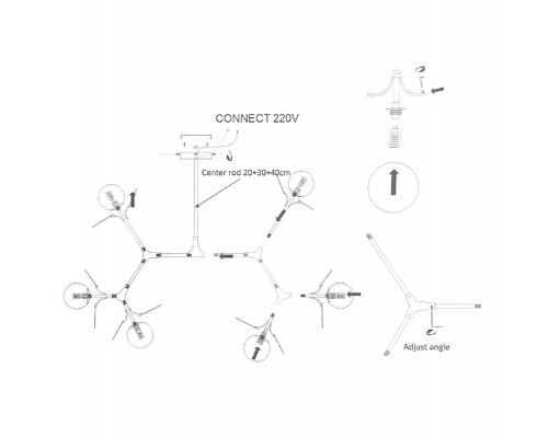 Сделать заказ Люстра на штанге ImperiumLoft 191897-26| VIVID-LIGHT.RU