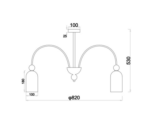 Заказать Люстра на штанге Escada 686/8PL Chrome| VIVID-LIGHT.RU