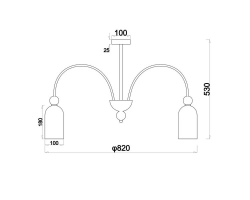 Купить Люстра на штанге Escada 686/8PL Copper| VIVID-LIGHT.RU