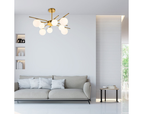 Оформить заказ Люстра на штанге Escada 642/8P Brass| VIVID-LIGHT.RU