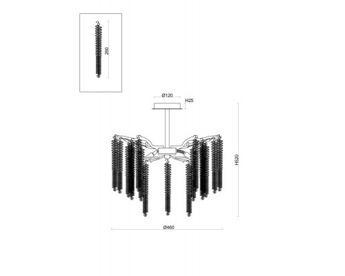 Купить Люстра на штанге Freya FR1010CL-06G| VIVID-LIGHT.RU