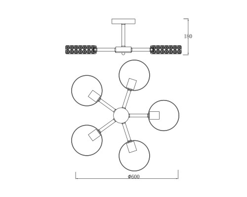 Заказать Люстра на штанге Escada 679/5P White| VIVID-LIGHT.RU