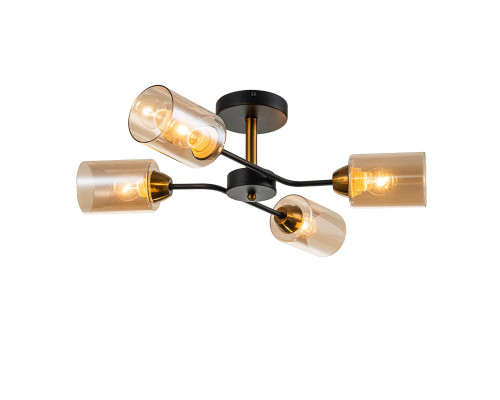 Купить Люстра на штанге Escada 1131/4P Black/Gold| VIVID-LIGHT.RU