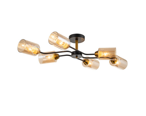 Купить Люстра на штанге Escada 1131/6P Black/Gold| VIVID-LIGHT.RU