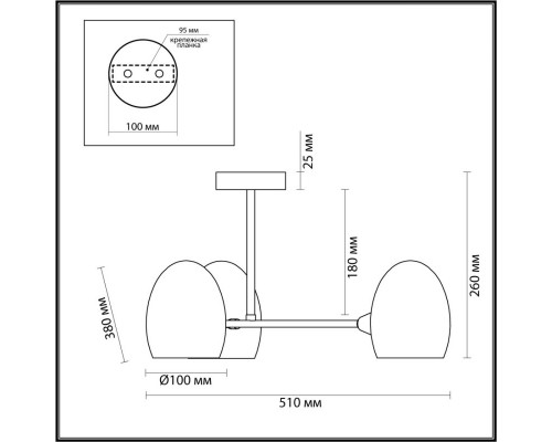 Купить Люстра на штанге LUMION 6514/3C| VIVID-LIGHT.RU