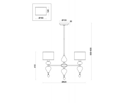 Сделать заказ Люстра на штанге Freya FR5369CL-03BS| VIVID-LIGHT.RU