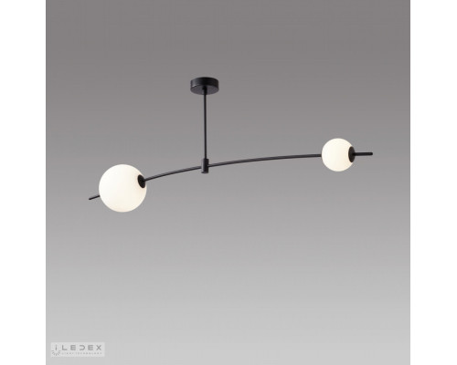 Сделать заказ Люстра на штанге iLedex 6827-2 BK+WH| VIVID-LIGHT.RU