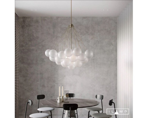 Сделать заказ Люстра на штанге iLamp 10099P/3-D800 GL-WH| VIVID-LIGHT.RU