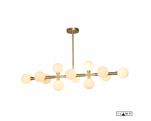 Заказать Люстра на штанге iLamp 712P/12 GL-WH| VIVID-LIGHT.RU