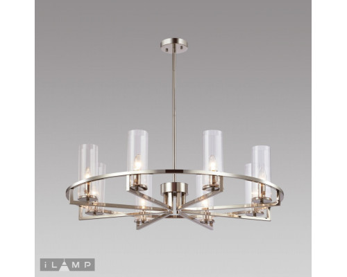 Заказать Люстра на штанге iLamp 6806-8 NIC| VIVID-LIGHT.RU