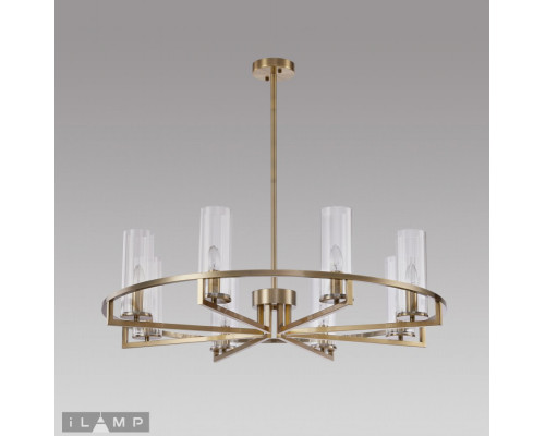 Сделать заказ Люстра на штанге iLamp 6806-8 QGD| VIVID-LIGHT.RU