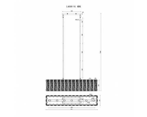 Оформить заказ Люстра на штанге iLamp L4688-91 MBK| VIVID-LIGHT.RU