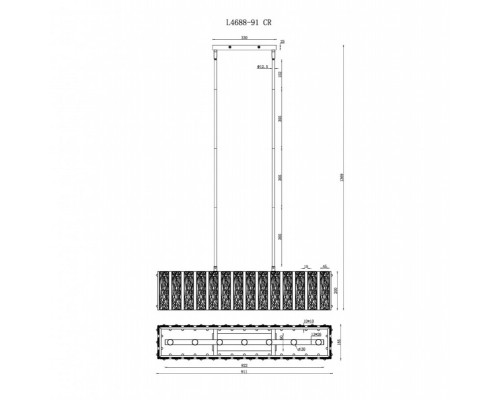 Оформить заказ Люстра на штанге iLamp L4688-91 CR| VIVID-LIGHT.RU