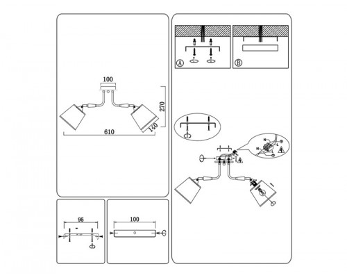 Оформить заказ Люстра на штанге Ambrella Light TR4733| VIVID-LIGHT.RU