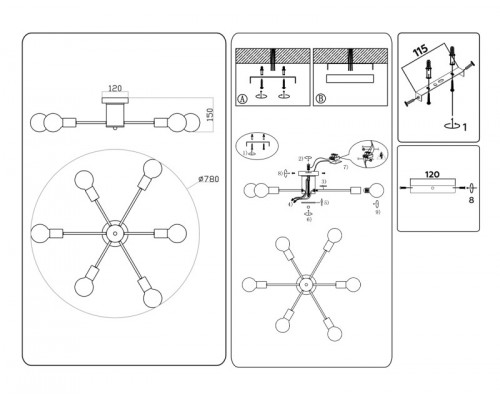 Оформить заказ Люстра на штанге Ambrella Light TR80401| VIVID-LIGHT.RU