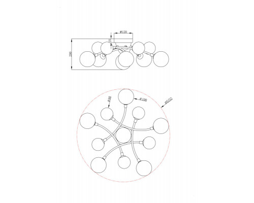 Купить Накладная люстра Freya FR5116CL-11BS| VIVID-LIGHT.RU