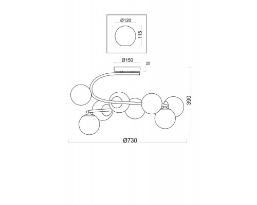 Купить Накладная люстра Freya FR5013PL-08CH| VIVID-LIGHT.RU