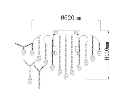 Сделать заказ Накладная люстра DeMarkt 111014712| VIVID-LIGHT.RU