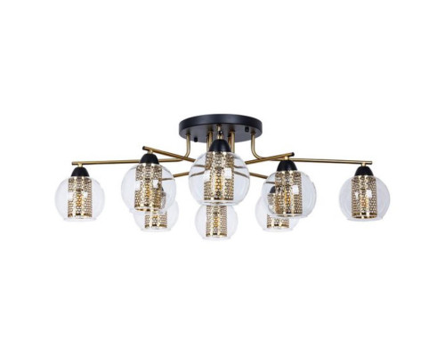 Сделать заказ Накладная люстра ARTE Lamp A7045PL-8BK| VIVID-LIGHT.RU
