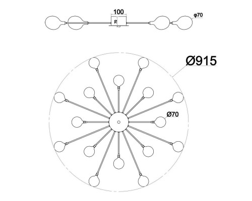 Сделать заказ Накладная люстра Escada 2109/1 Copper| VIVID-LIGHT.RU