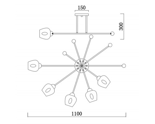 Оформить заказ Накладная люстра Escada 695/5P| VIVID-LIGHT.RU