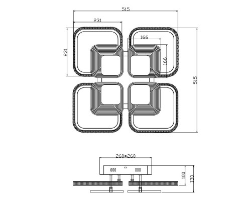Оформить заказ Накладная люстра Escada 10255/8LED| VIVID-LIGHT.RU
