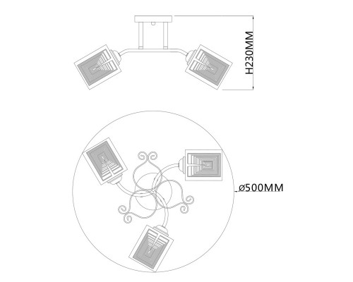 Заказать Накладная люстра Escada 1105/3PL| VIVID-LIGHT.RU