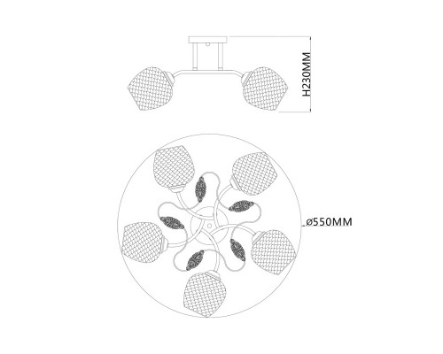 Заказать Накладная люстра Escada 1108/5PL| VIVID-LIGHT.RU