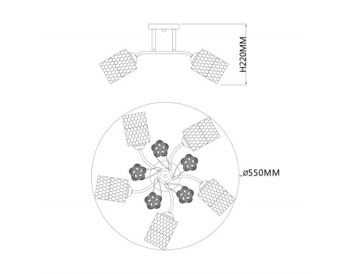 Сделать заказ Накладная люстра Escada 1113/5PL| VIVID-LIGHT.RU